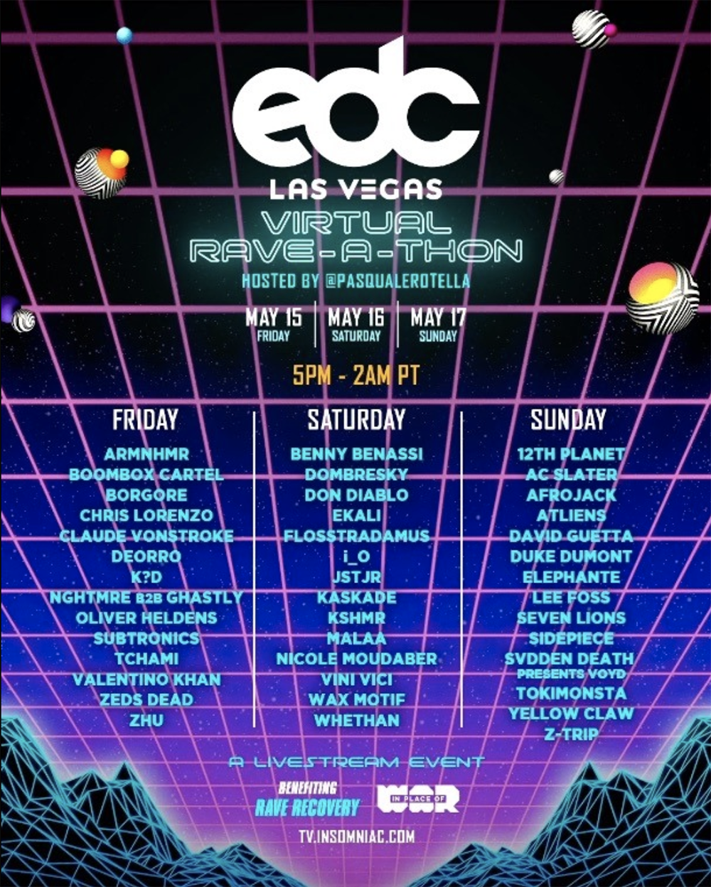 EDC Las Vegas Virtual Rave Lineup