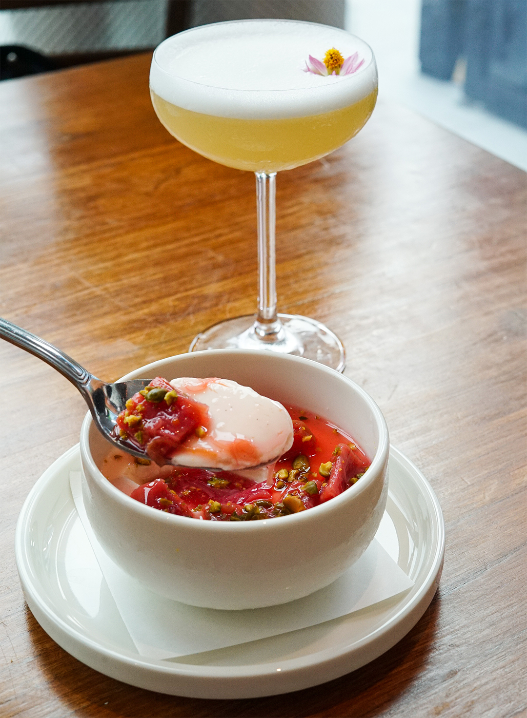 Rhubarb Panna Cotta Caffe Fernet